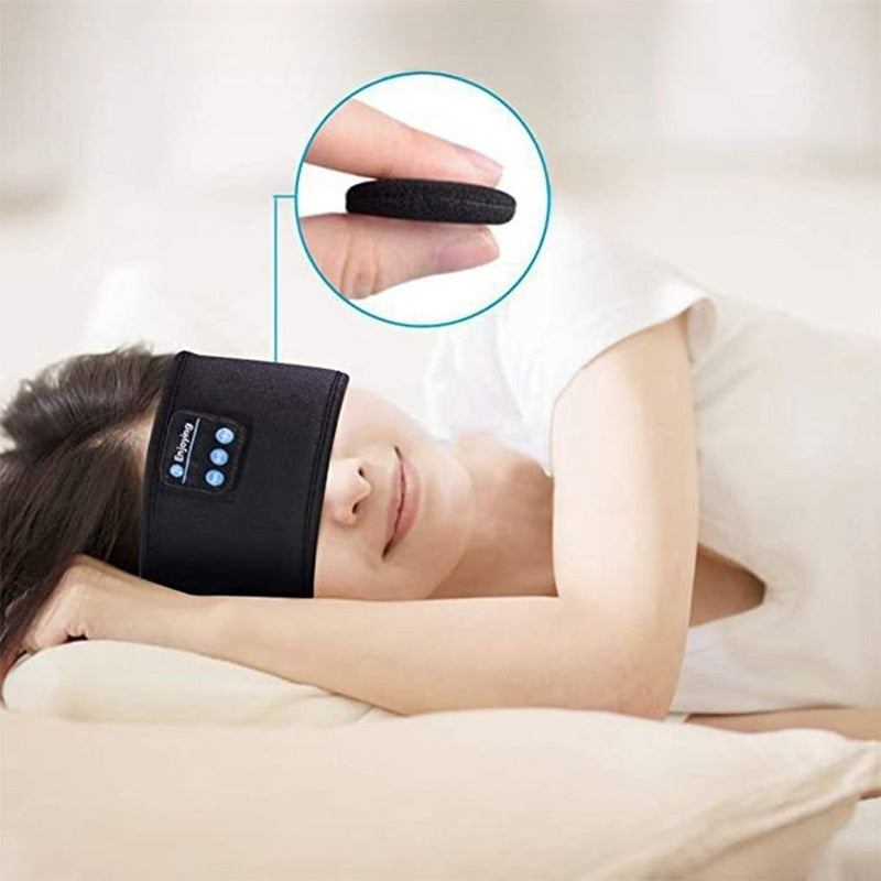 The Snoozer Bluetooth Headband uses flat speakers that don't cause any discomfort when resting.