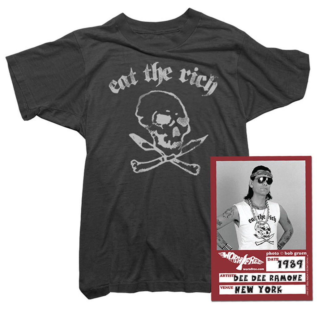 Ramones T Shirt Dee Dee Ramone Wearing Eat The Rich Tee Worn Free