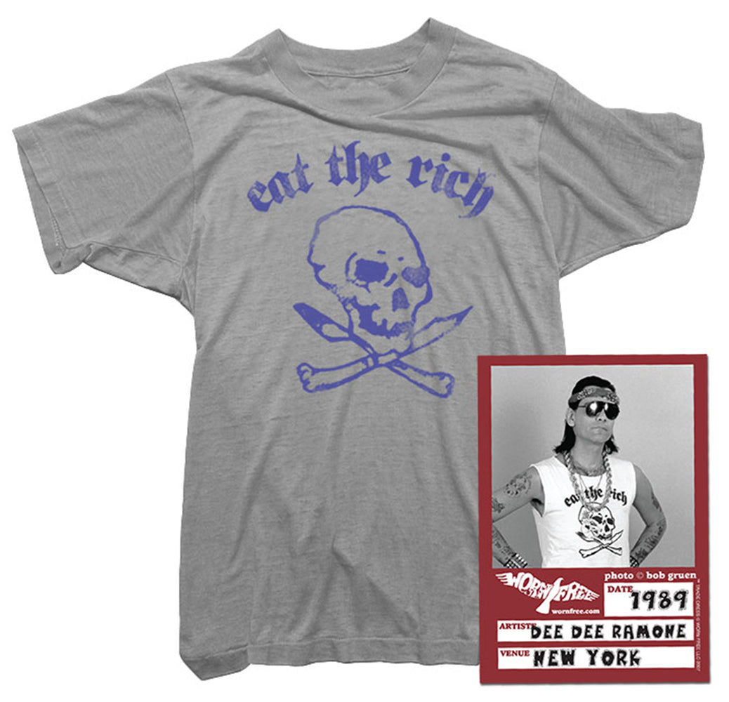 Ramones T Shirt Dee Dee Ramone Wearing Eat The Rich Tee Worn Free 