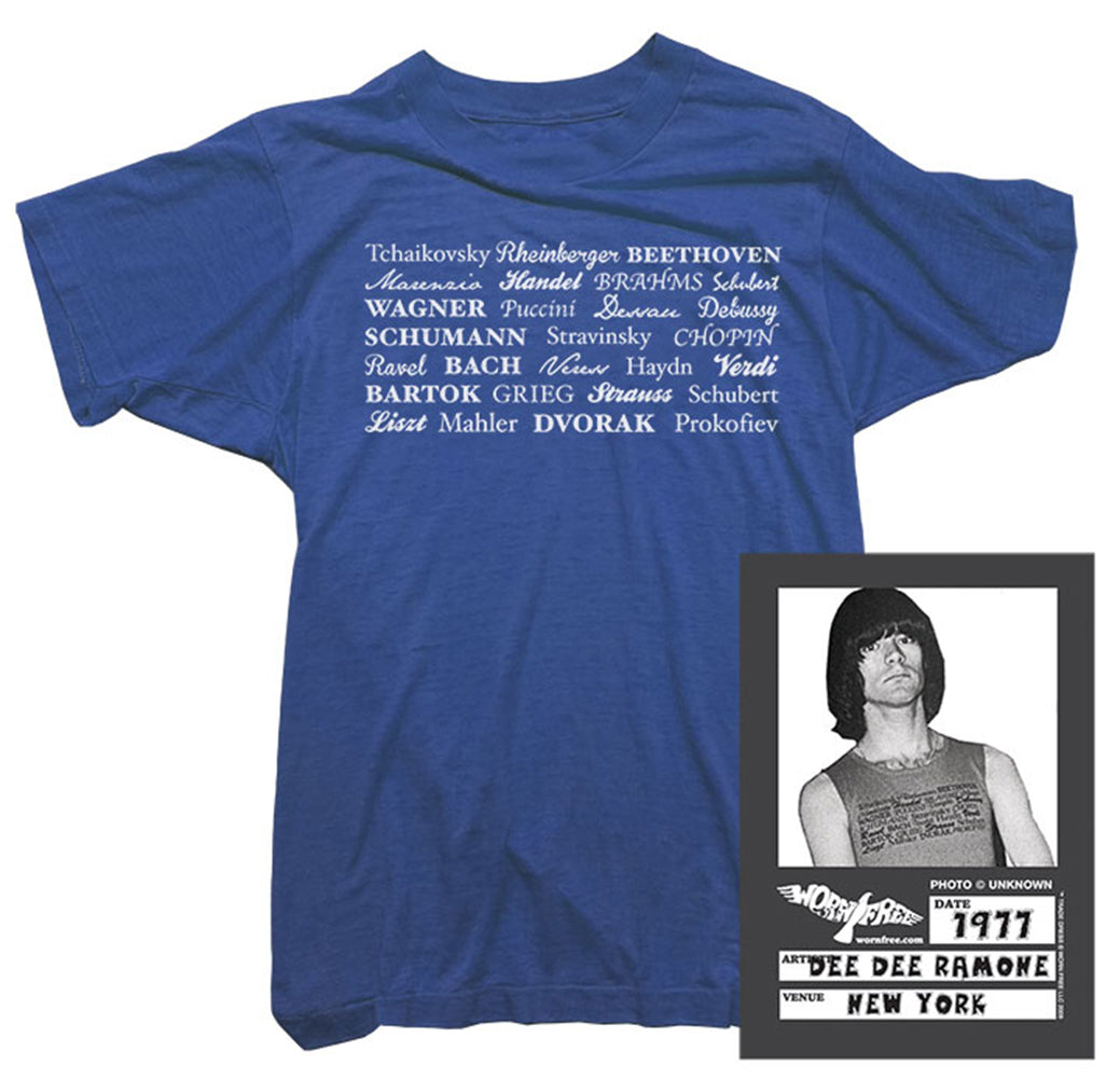 Ramones T Shirt Worn By Dee Dee Ramone Composers Tee Worn Free 