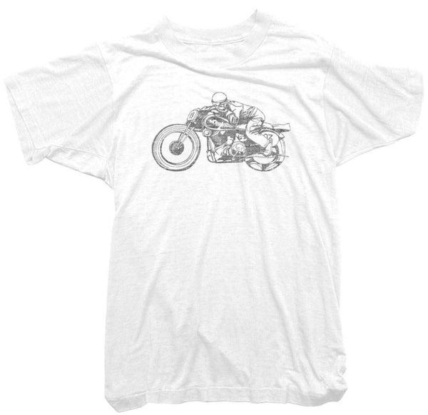 Vintage Motorcycle T-Shirt. Cafe Racer Motor Bike T-Shirt. - Worn Free