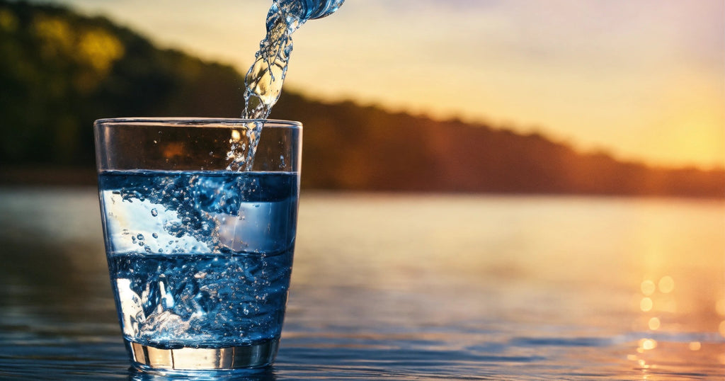 Hydrogen Water Being Poured Into A Glass