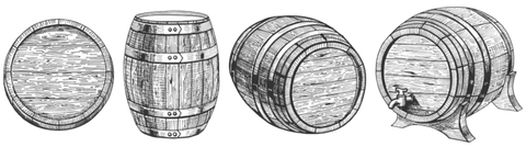 Drawing of 4 barrels
