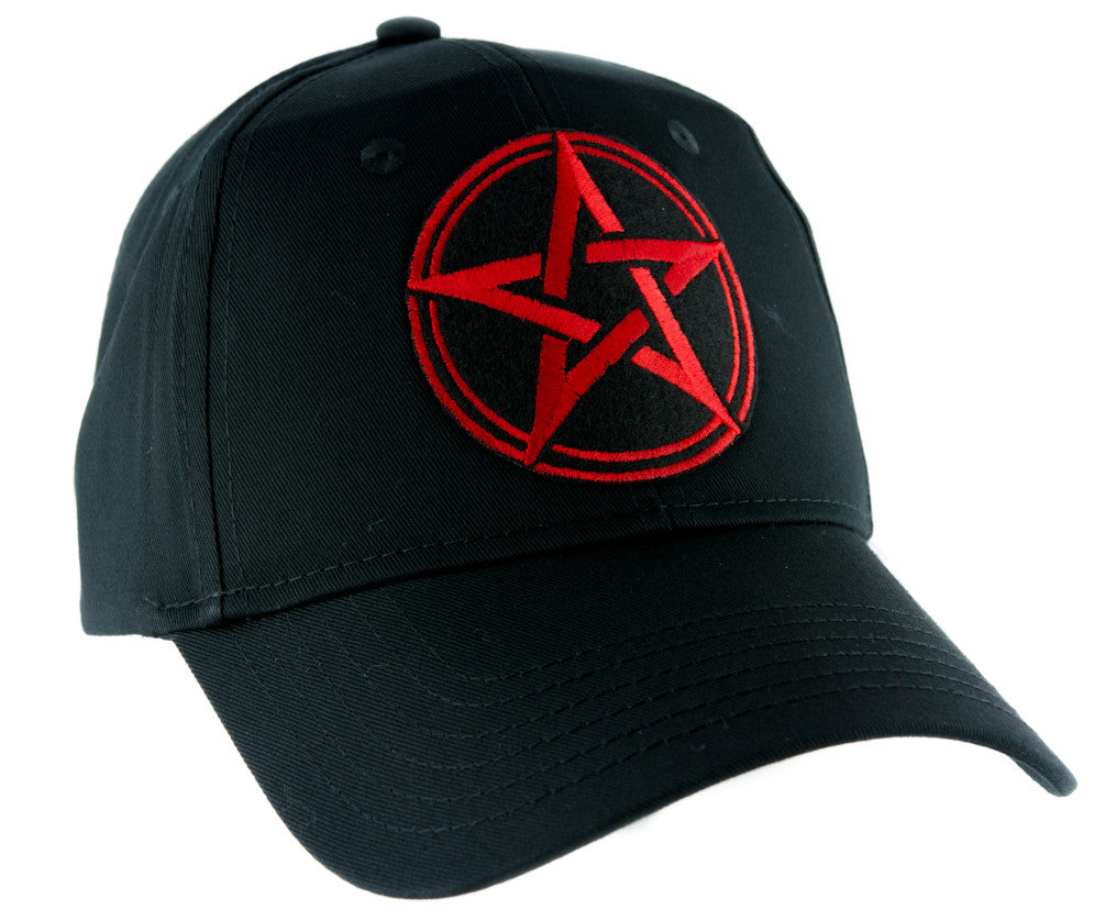 Red Wicca Pentagram Hat Baseball Cap Alternative Pagan Clothing Witchc ...