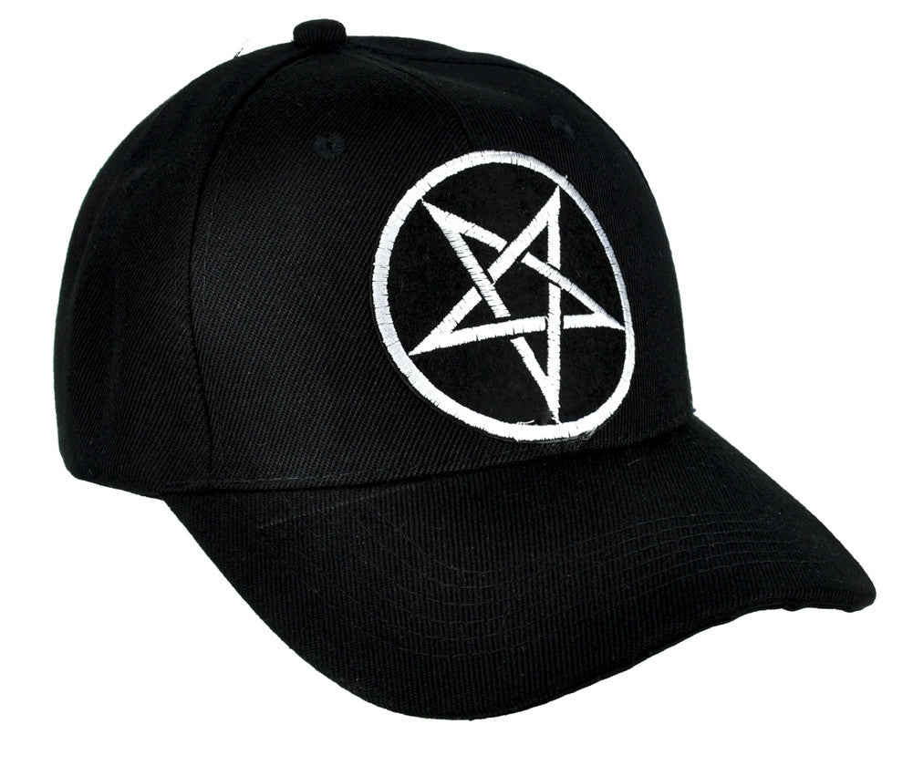 Grey Inverted Pentagram Hat Baseball Cap Occult Metal Clothing ...