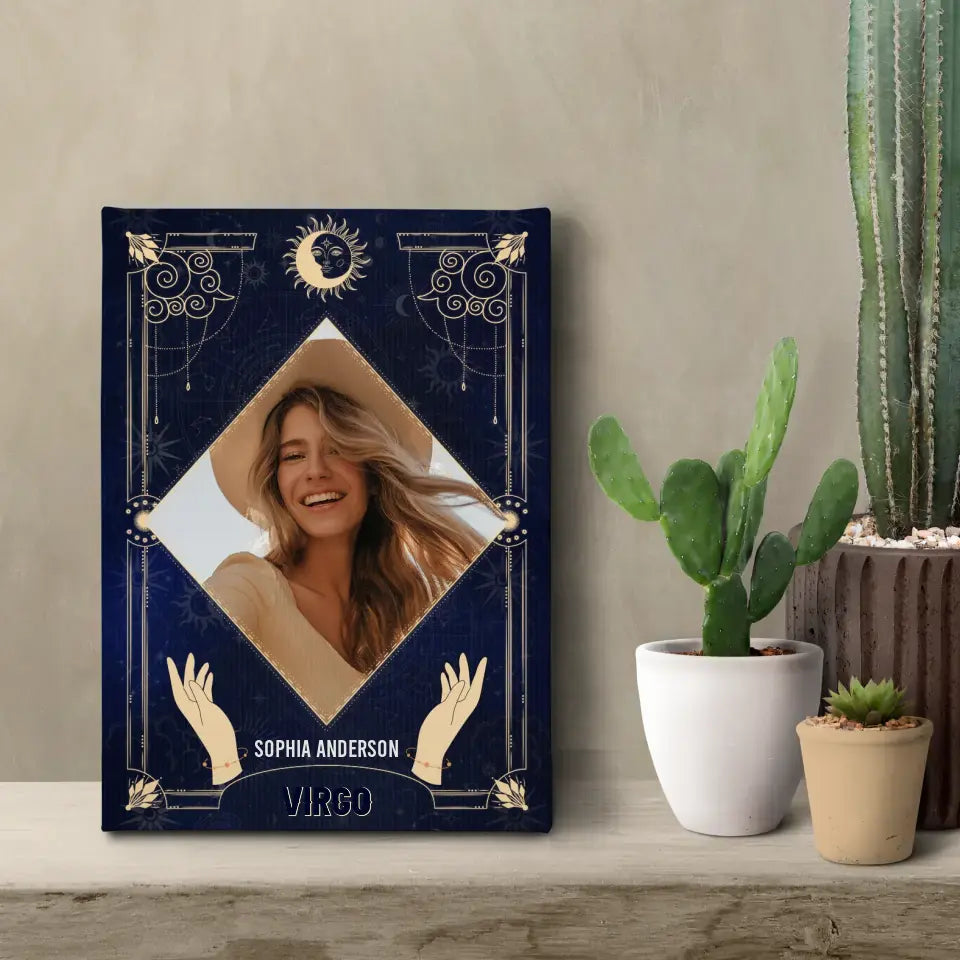 Zodiac Sign Canvas - Custom Photo - Personalized Gifts For Her - Canvas Photo Tiles