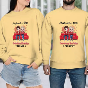 Drinking Buddies For Life - Personalized Gifts for Couples - Unisex Sweater - PrintKOK