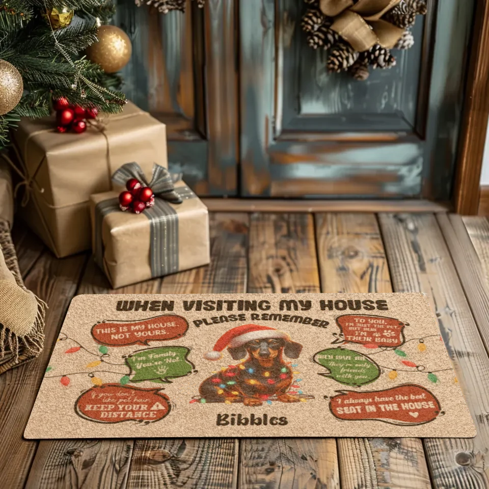 Pet Want To Note With You Some Things When You Come To House - Custom Name - Doormat (24"x16'')