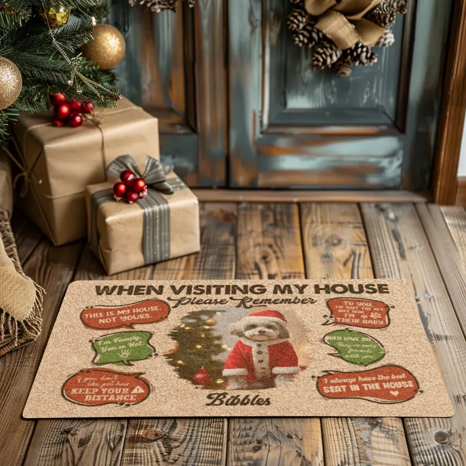 You Come To My House, Pet Want To Note You Something - Custom Photo - Doormat (24"x16'')