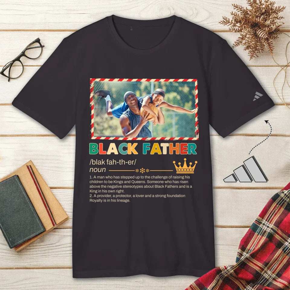 Black Father - Personalized Gifts For Dad - Adidas T-Shirt