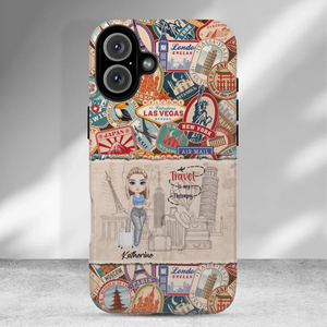 Travel Is My Therapy - Personalized iPhone Tough Phone Case - PrintKOK