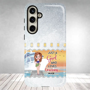 Just a Girl Who Loves Cruising - Personalized Samsung Tough Phone Case - PrintKOK