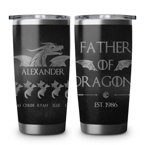 Father OF Dragons - Personalized Gifts For Dad - 20oz Tumbler - PrintKOK