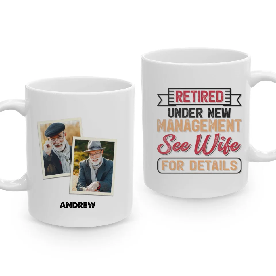 Retirement Gifts for Men  - Custom Photo - Personalized Gifts For Grandpa - Mug
