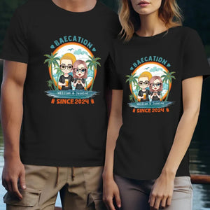 Husband & Wife Travel, Drink, And Love, Partners For Life - Personalized Gifts For Couples - Unisex T-Shirt - PrintKOK