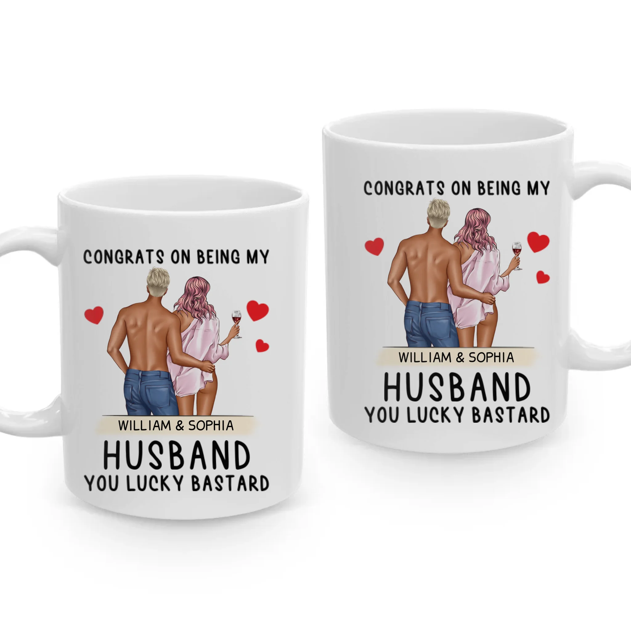 Congrats On Being My Husband - Personalized Gift For Couples - Mug