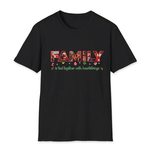 Family Is Tied Together With Heartstrings -  Custom Photo -  Personalized Gift For Family - T-shirt - PrintKOK