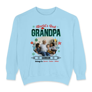 World's Best Grandpa Christmas - Personalized Gifts For Grandpa - Unisex Sweater - PrintKOK