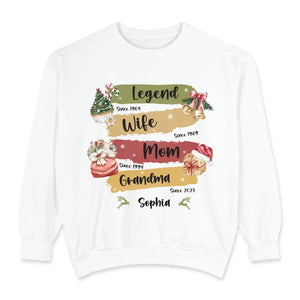 Legend Wife Mom Grandma Est Year Christmas - Custom Name - Personalized Gifts For Mom - Unisex Sweater - PrintKOK