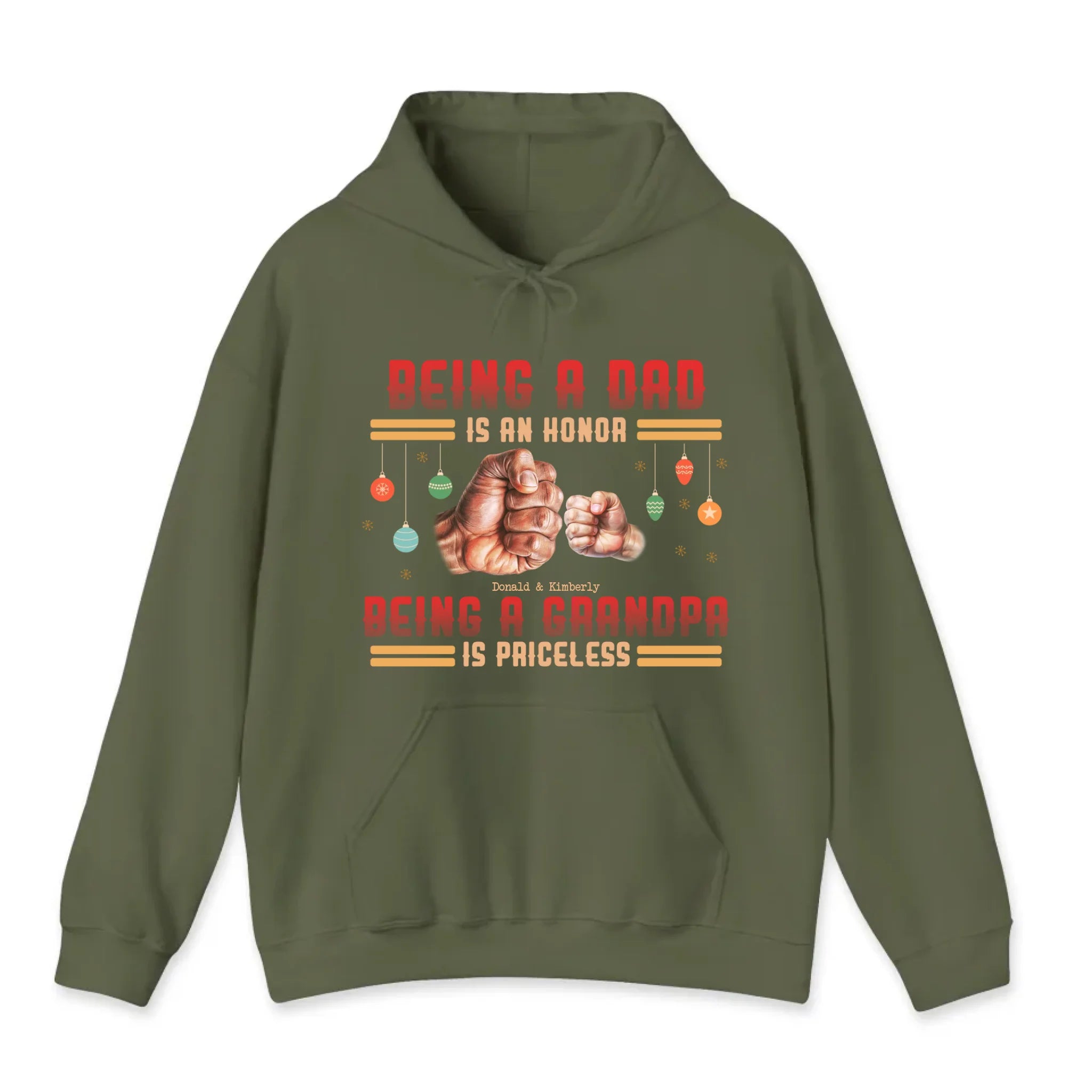 Being Grandpa Is Priceless - Custom Name - Personalized Gifts For Grandpa - Unisex Hoodie