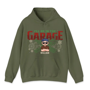 I'll Be In The Garage - Custom Name - Personalized Gift For Dad - Unisex Hoodie - PrintKOK