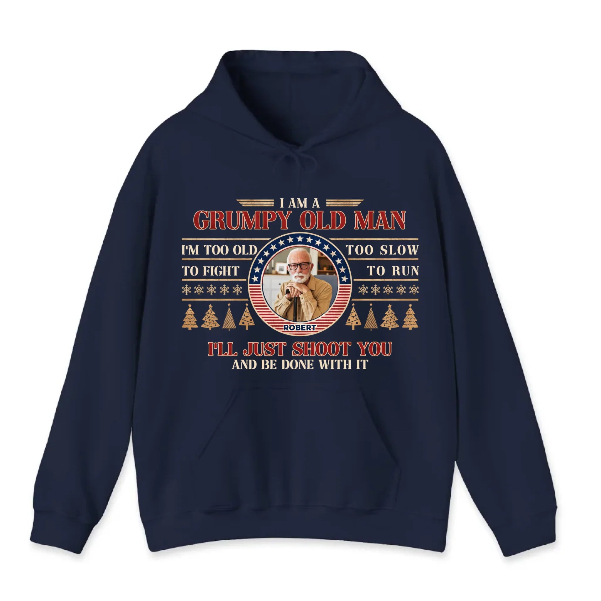 Grumpy Old Man - Personalized Gift For Grandpa - Unisex Hoodie