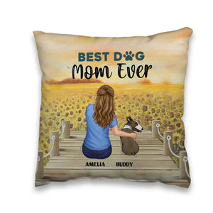 Best Dog Mom Ever - Personalized Gift For Mom - Pillow - PrintKOK