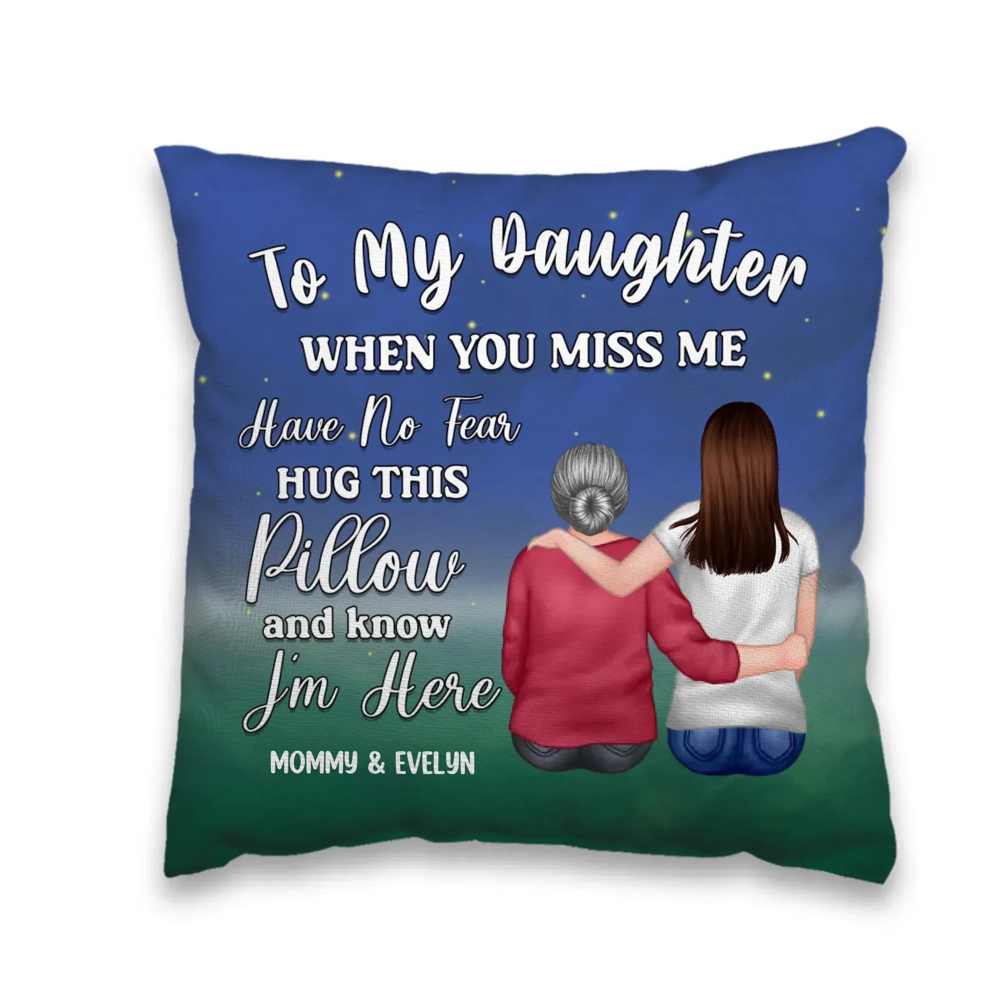 When You Miss Me Hug This Pillow - Personalized Gift For Mom - Pillow