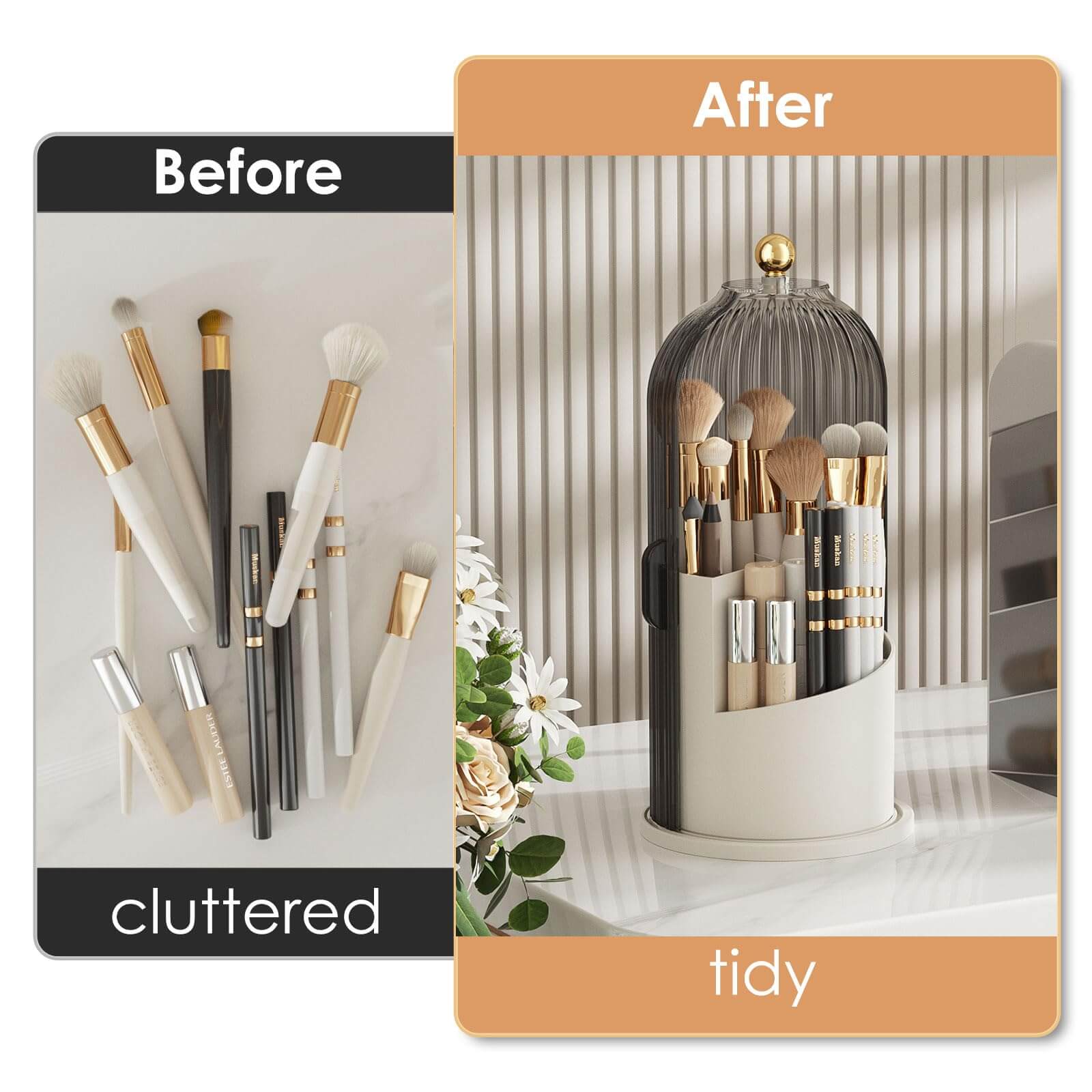 countertop makeup organizer