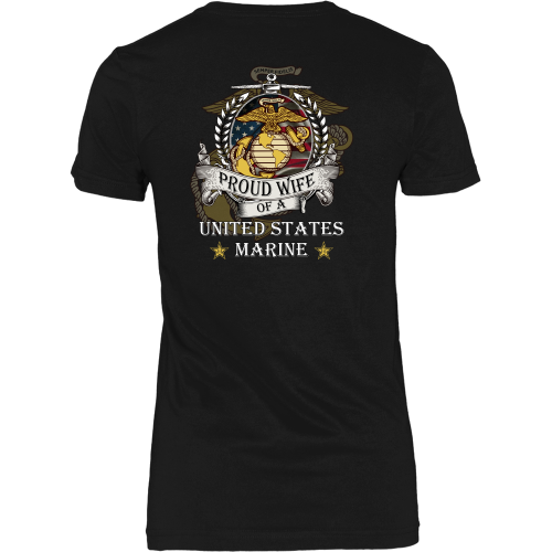 Wife Of A Marine T-shirt With Great Inspirational Theme And Logo – TeeDino