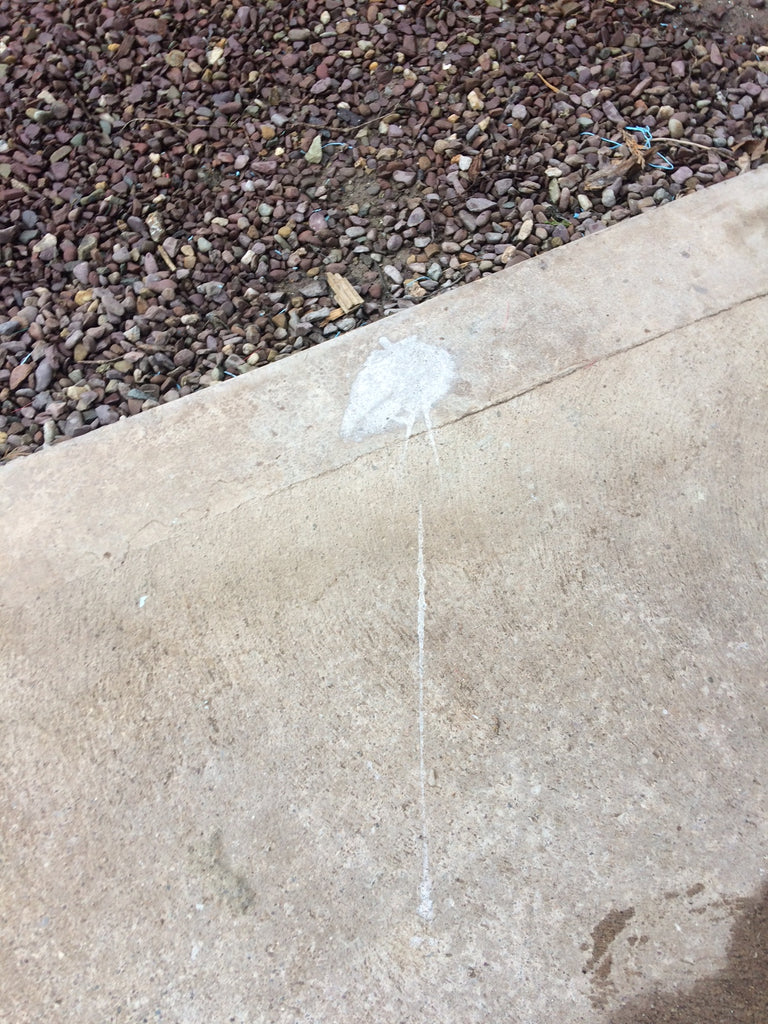 OxyCleanze Rust Remover Gel spilt on concrete