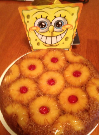 SpongeBob-SquarePants-Pineapple-Upside-Down-Cake