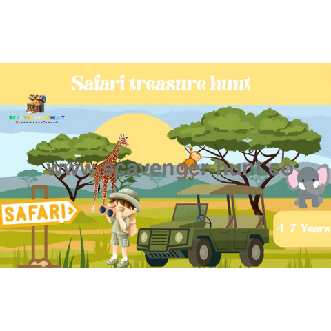 Safari-Treasure-Hunt - Printable-Scavenger-Hunt-Tasks