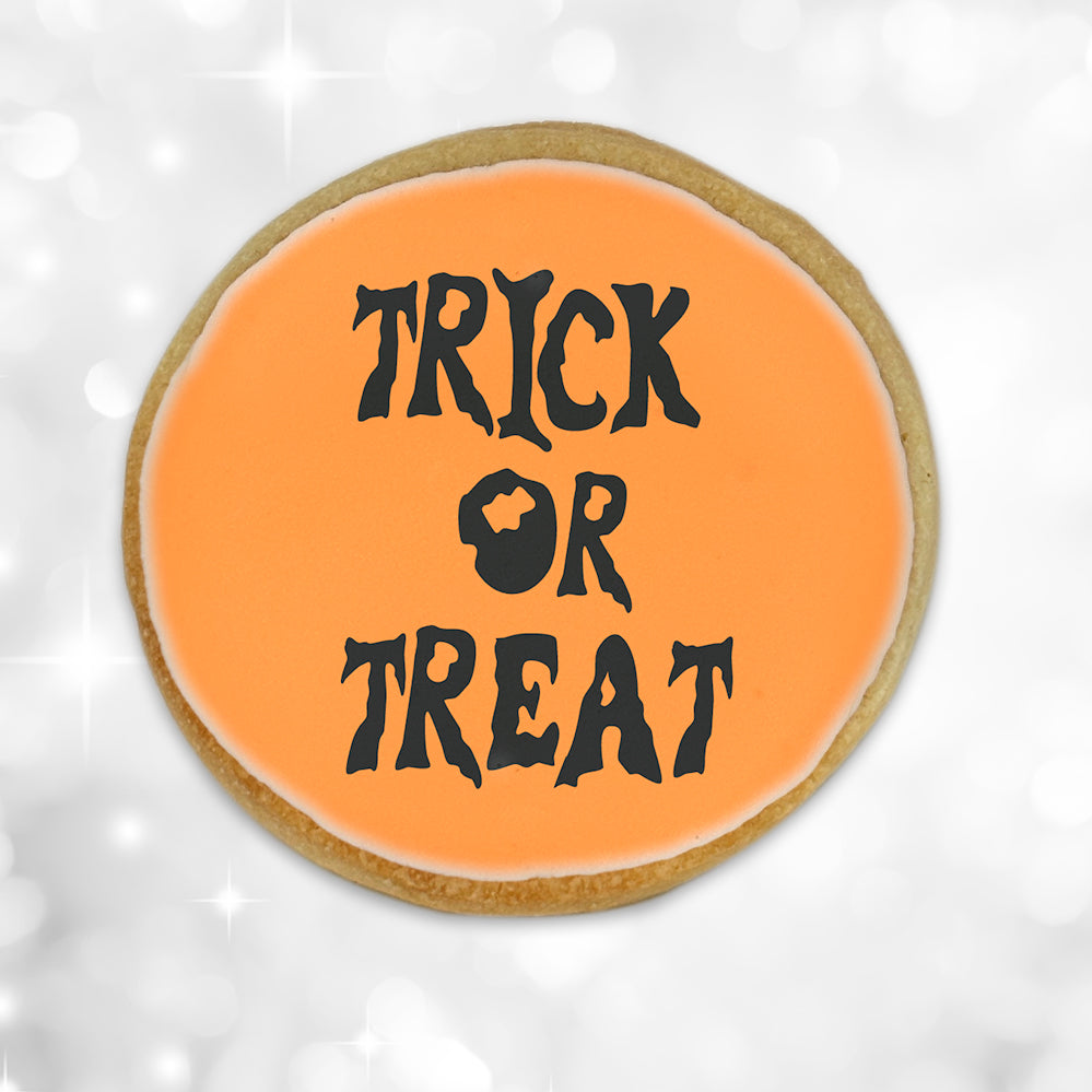 Halloween Trick or Treat Round Cookie