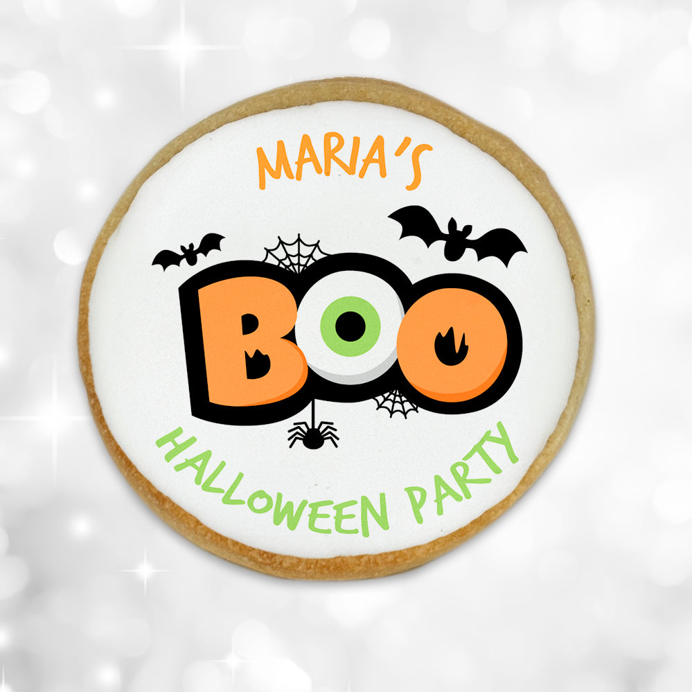 Custom Halloween Boo Party Round Cookie