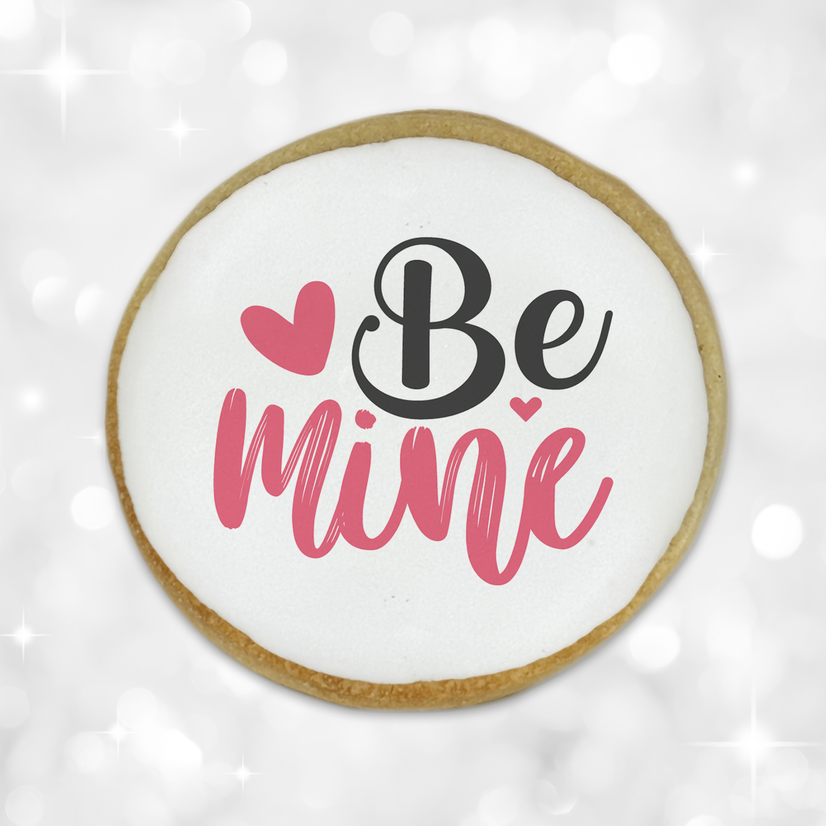 Valentine's Day "Be Mine" Heart Round Cookies