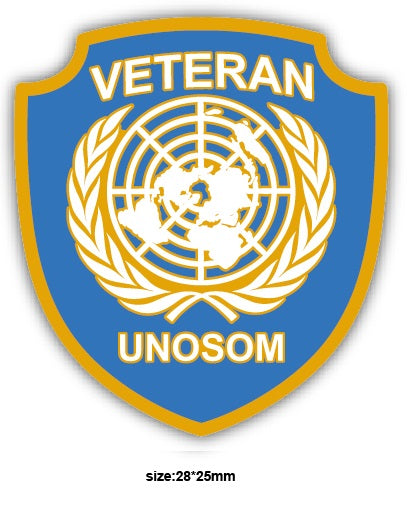 United Nations Un Unosom Somalia Colours Shield Lapel Pin Military