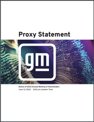 GM Proxy Statement cover image