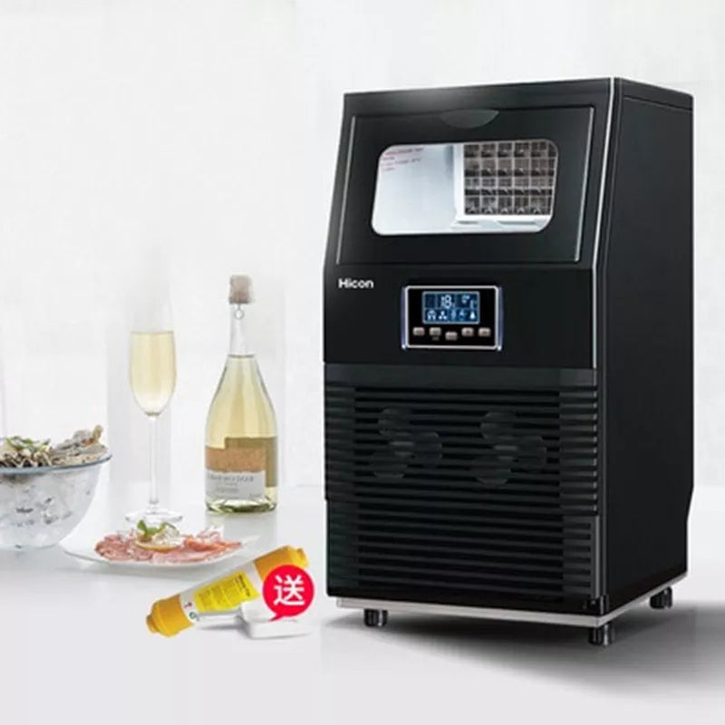 Commercial 40KG-68KG Ice Maker Machine Desktop Milk Tea Shop Ice Maker Bar Household Automatic Cube Ice Maker