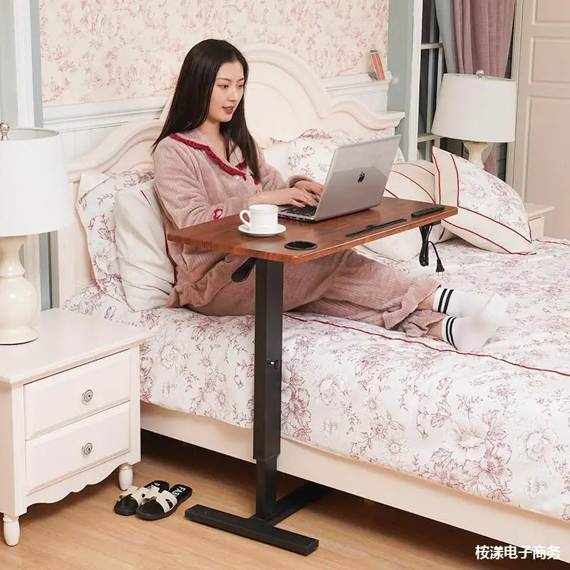 85*45cm Office Computer USB Table Living Room Furniture Coffee Table Mobile Wood Dining Tables Up And Down Adjustable End Table