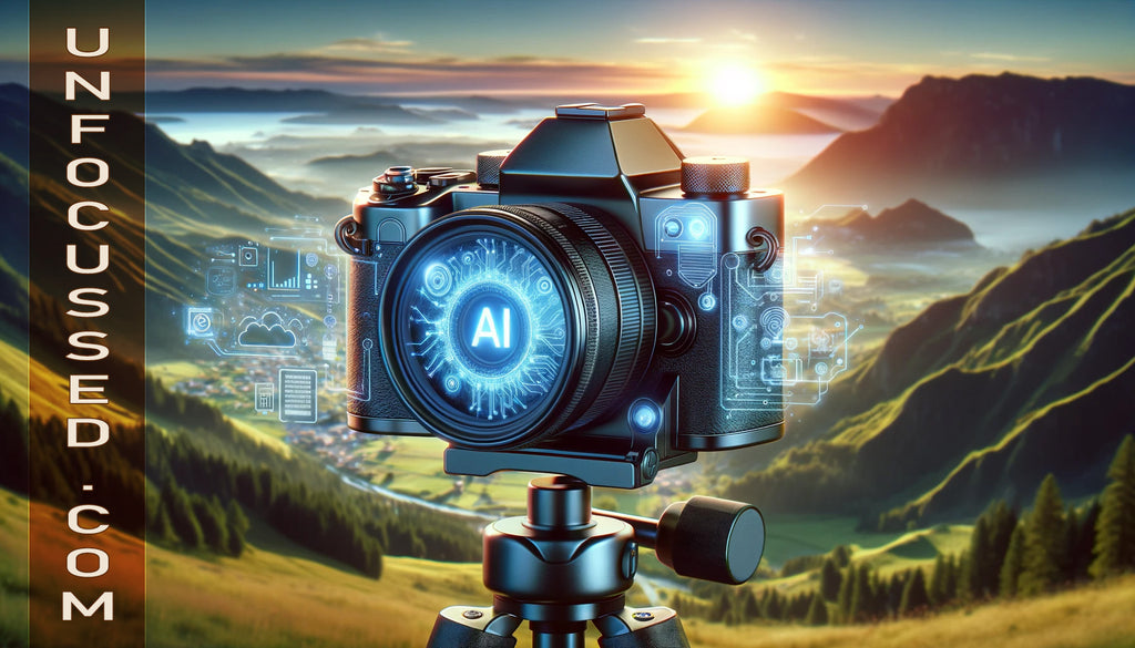 AI-powered camera capturing landscape