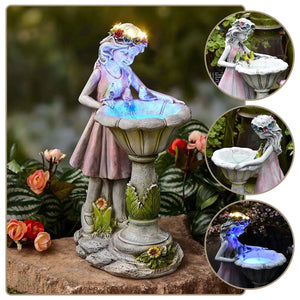 Solar LED Flower Fairy Garden Ornament Light - cybertechindustry.com