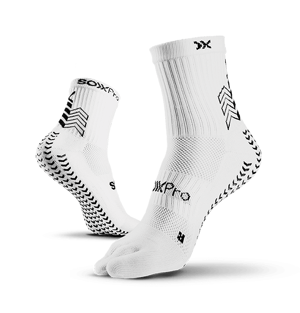 Gripjoy Socks Men's White Low Cut Ankle Grip Socks - 4 Pack - White