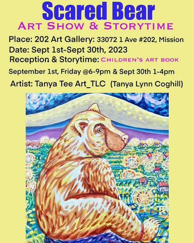 Scared Bear Childrens' Picture Book, Art Action and Inquiry book, Art exhibition, Sept.01-30.2023