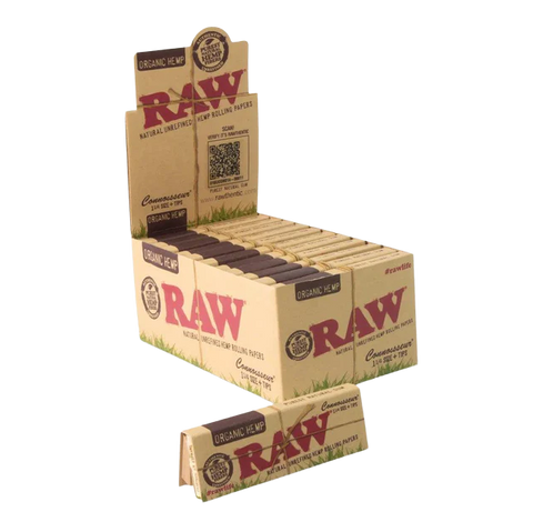 RAW ORGANIC HEMP CONNOISSEUR 1 1/4IN ROLLING PAPERS