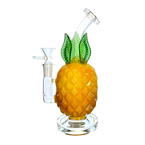 8" Juicy Glass Pineapple Bong Dab Rig