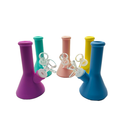 Silicone Bong | 5 Inch 4 Piece Unbreakable Detachable Water Pipe + Screens!