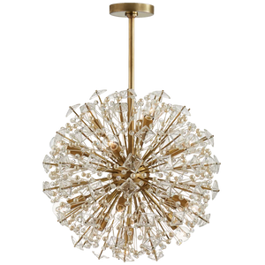 Crystal & Brass Sphere Chandelier - Perch