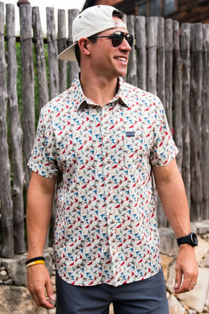 Burlebo - Performance Short Sleeve - All Over Duck: 1 Small left! - Modern Frontier