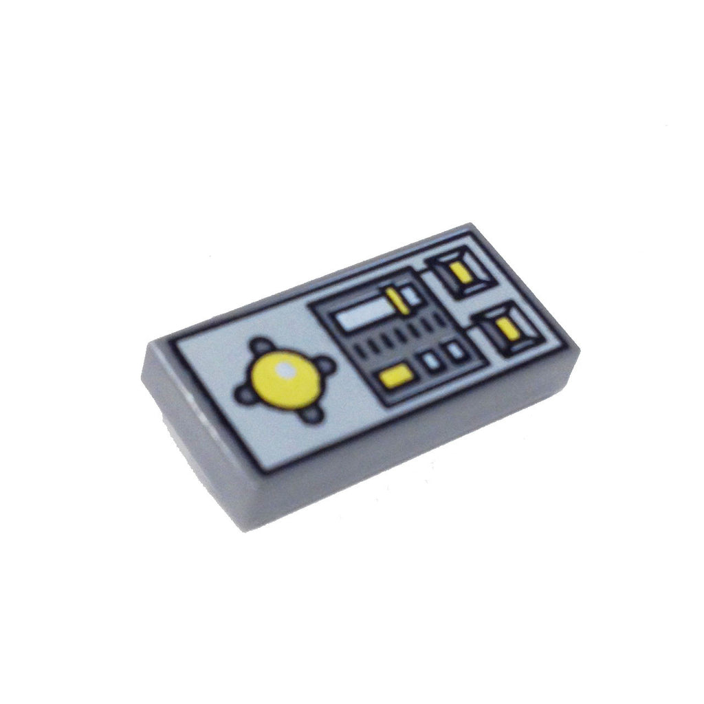 Lego Parts: Tile, Decorated 1 x 2 with Vehicle Control Panel Pattern ...